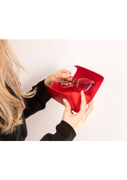 Smart Glass Deri Gözlük Kılıfı H103 Kiraz Çiçeği modelleri