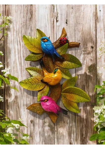 Dekoratif Canlı Renk Sevimli Kuşlar Figürlü Duvar Süsü Zarif Ev Ve Bahçe Dekorasyonu Için Şık Aksesuar fiyatları
