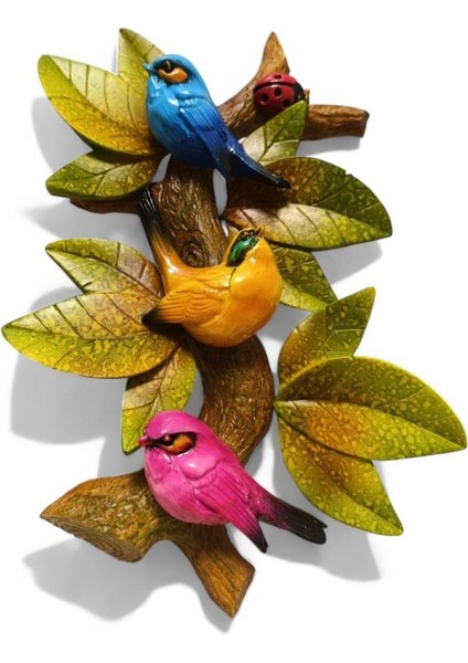 Dekoratif Canlı Renk Sevimli Kuşlar Figürlü Duvar Süsü Zarif Ev Ve Bahçe Dekorasyonu Için Şık Aksesuar fırsatları