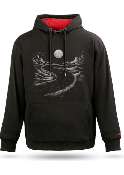 Mystic Path Tasarım Kapşonlu Sweatshirt