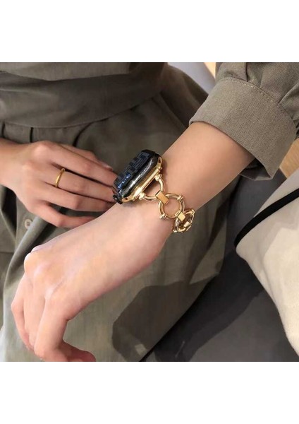 Apple Watch 42-44-45-49MM Uyumlu Halka Tasarımlı Klipsli Metal Luxury Kordon Kcr.aks fiyatları