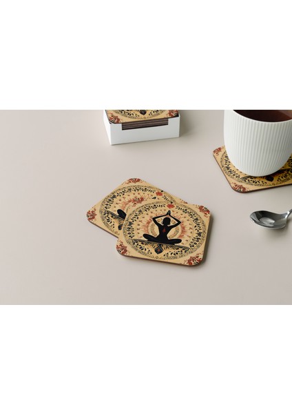 Dekoratif Bardak Altlığı Neon Desen 110