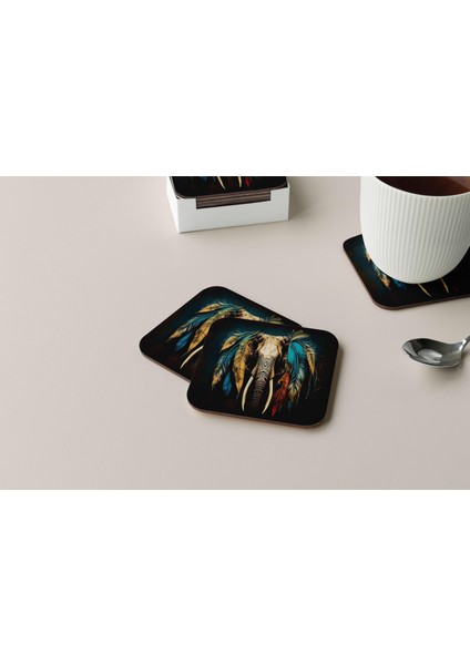 Dekoratif Bardak Altlığı Neon Desen 117