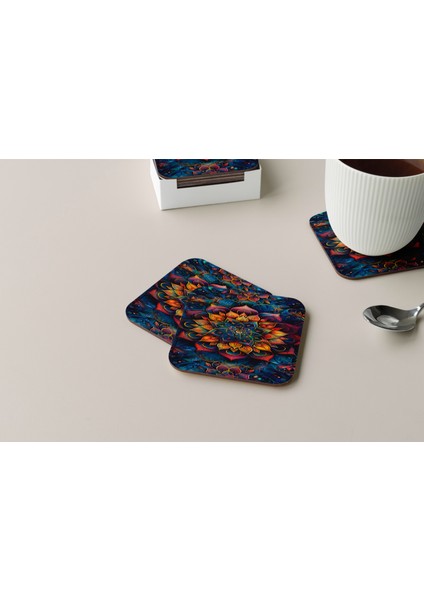 Dekoratif Bardak Altlığı Neon Desen 136