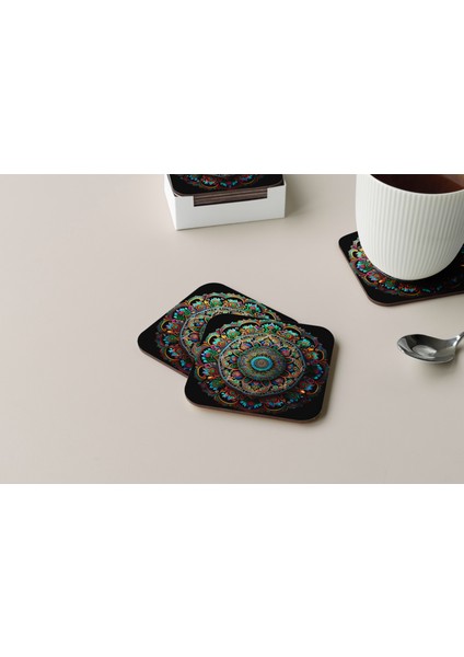 Dekoratif Bardak Altlığı Neon Desen 155