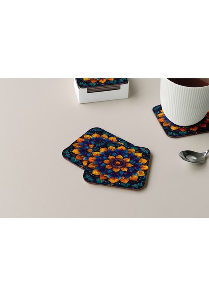 Dekoratif Bardak Altlığı Neon Desen 167