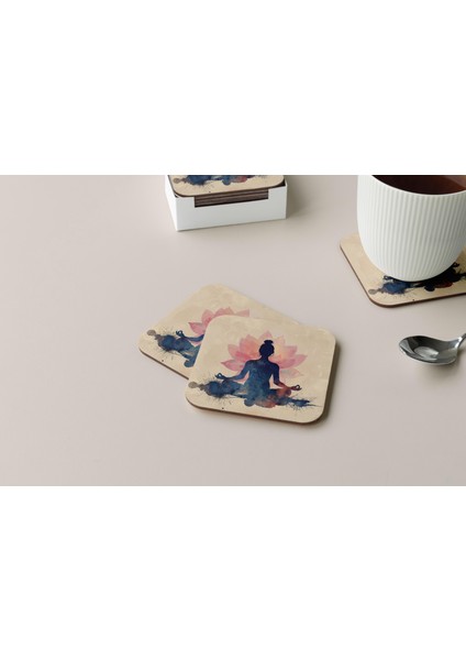 Dekoratif Bardak Altlığı Neon Desen 174