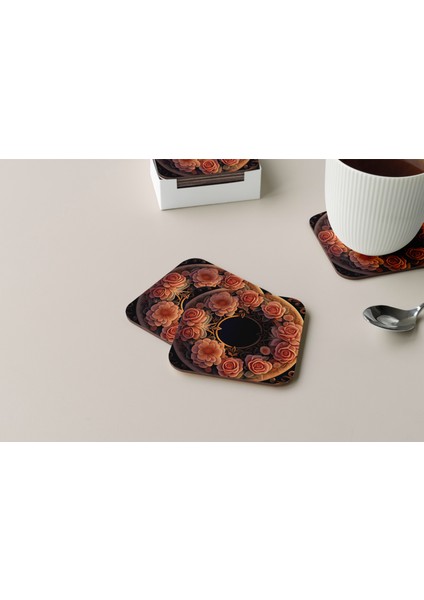 Dekoratif Bardak Altlığı Neon Desen 200