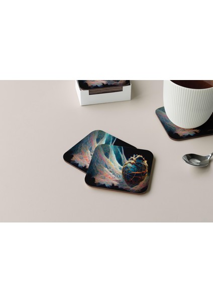 Dekoratif Bardak Altlığı Neon Desen 219