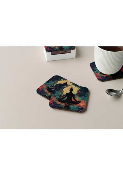 Dekoratif Bardak Altlığı Neon Desen 224