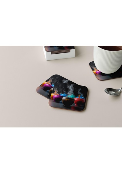 Dekoratif Bardak Altlığı Neon Desen 225