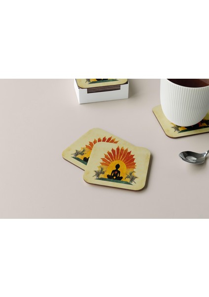 Dekoratif Bardak Altlığı Neon Desen 231