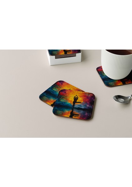 Dekoratif Bardak Altlığı Neon Desen 232