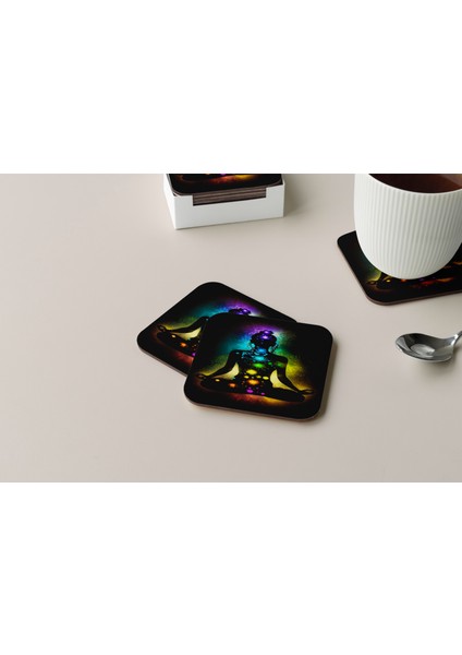 Dekoratif Bardak Altlığı Neon Desen 235