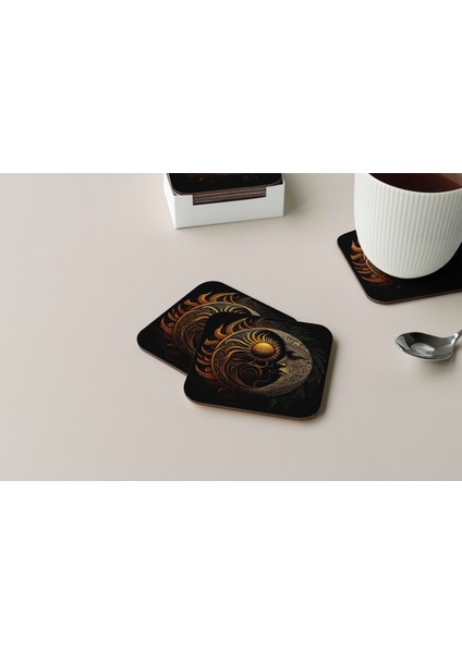 Dekoratif Bardak Altlığı Neon Desen 245