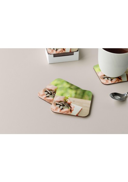 Dekoratif Bardak Altlığı Neon Desen 257