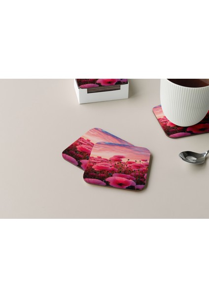 Dekoratif Bardak Altlığı Çiçekler 15