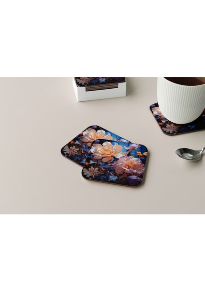 Dekoratif Bardak Altlığı Çiçekler 146