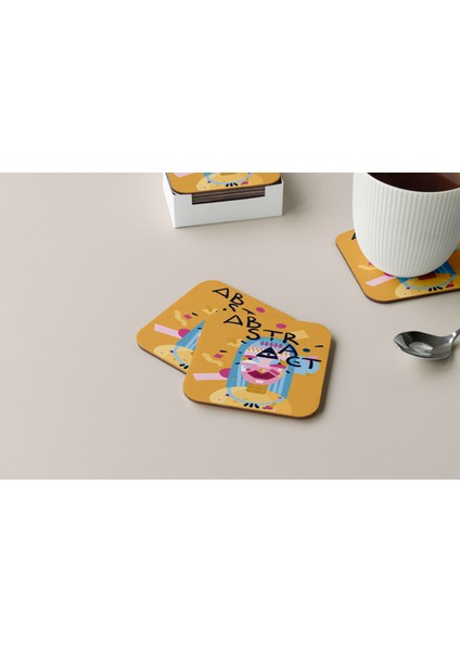 Dekoratif Bardak Altlığı Minimal Desen 24