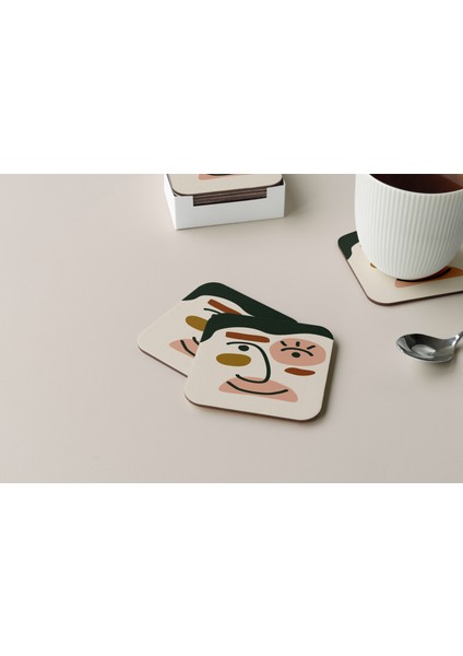 Dekoratif Bardak Altlığı Minimal Desen 36