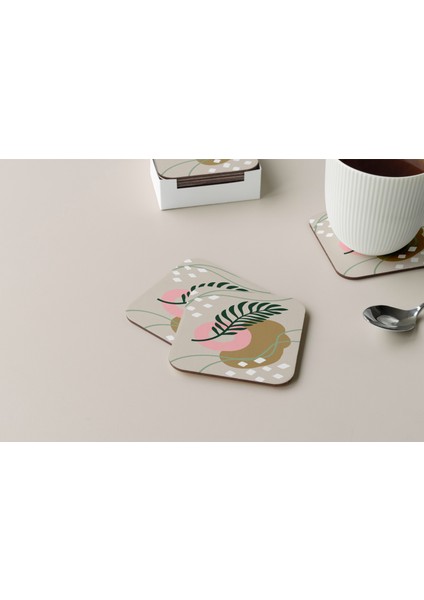 Dekoratif Bardak Altlığı Minimal Desen 51