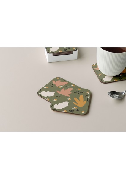 Dekoratif Bardak Altlığı Minimal Desen 205