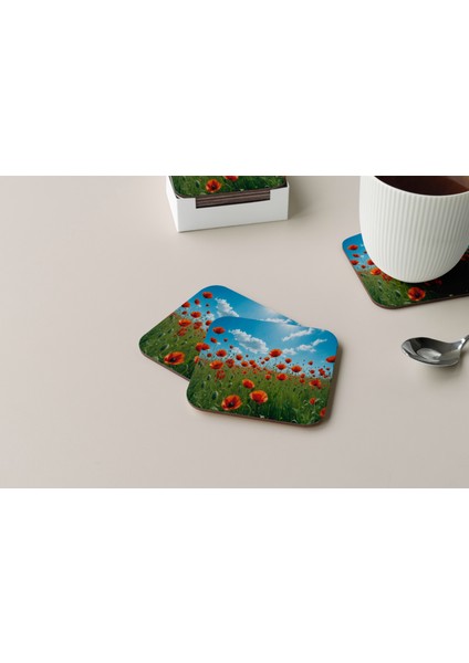 Dekoratif Bardak Altlığı Çiçekler 57