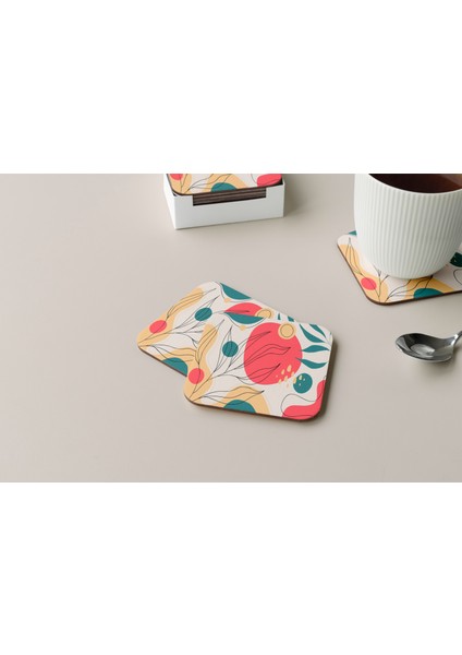 Dekoratif Bardak Altlığı Minimal Desen 02