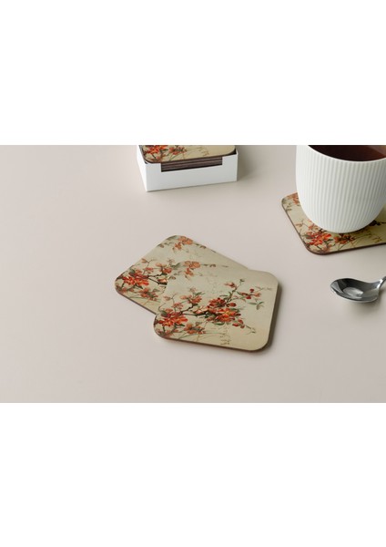 Dekoratif Bardak Altlığı Çiçekler 41