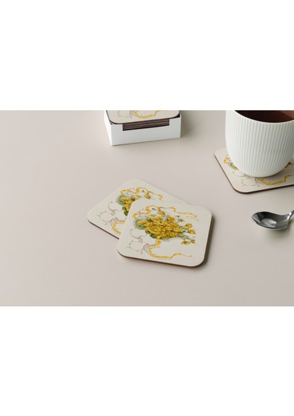 Dekoratif Bardak Altlığı Çiçekler 45