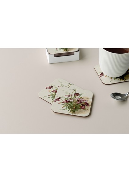 Dekoratif Bardak Altlığı Çiçekler 46