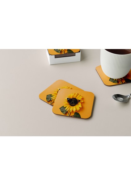 Dekoratif Bardak Altlığı Çiçekler 81