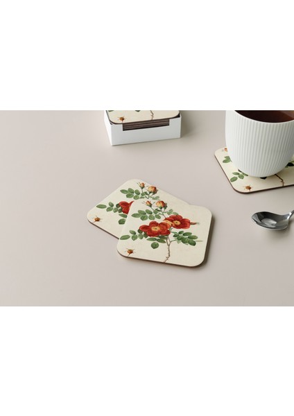 Dekoratif Bardak Altlığı Çiçekler 132