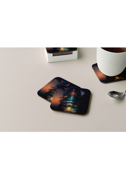 Dekoratif Bardak Altlığı Neon Desen 115