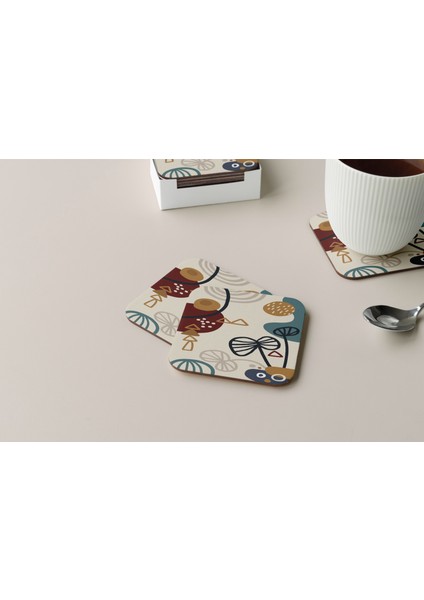 Dekoratif Bardak Altlığı Minimal Desen 42