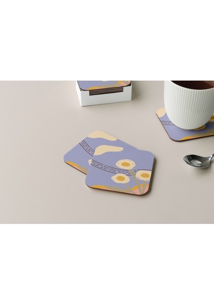 Dekoratif Bardak Altlığı Minimal Desen 62