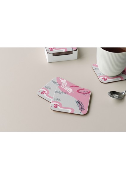 Dekoratif Bardak Altlığı Minimal Desen 80