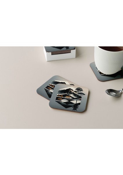 Dekoratif Bardak Altlığı Minimal Desen 104