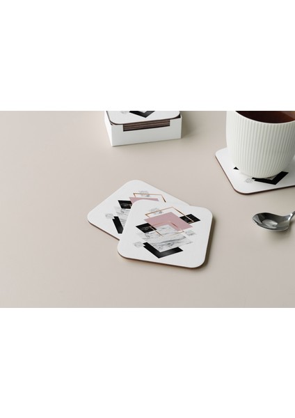 Dekoratif Bardak Altlığı Minimal Desen 143