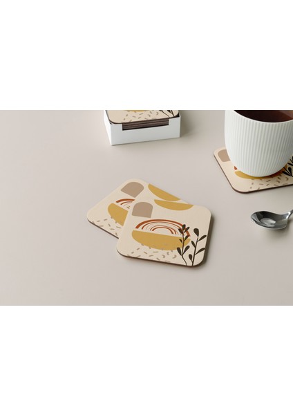 Dekoratif Bardak Altlığı Minimal Desen 186