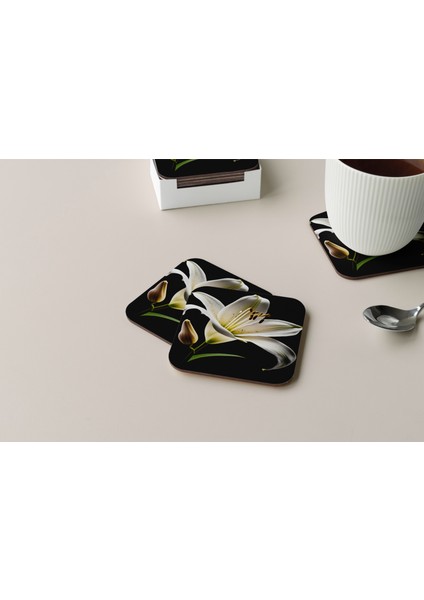 Dekoratif Bardak Altlığı Çiçekler 60