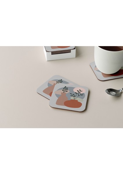 Dekoratif Bardak Altlığı Minimal Desen 03