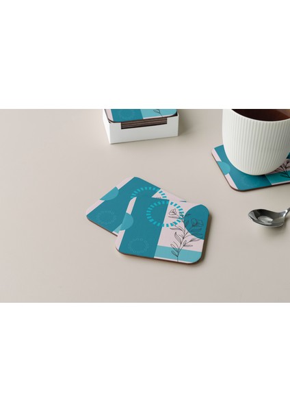 Dekoratif Bardak Altlığı Minimal Desen 10