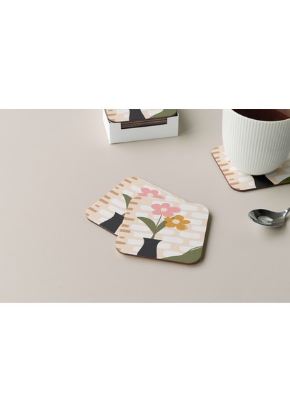 Dekoratif Bardak Altlığı Minimal Desen 33