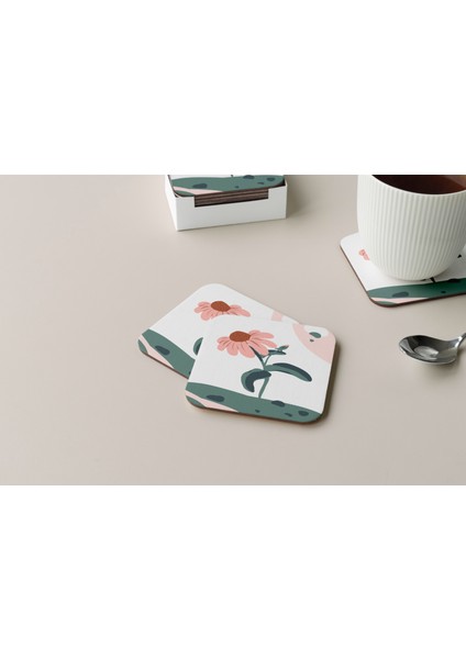 Dekoratif Bardak Altlığı Minimal Desen 84