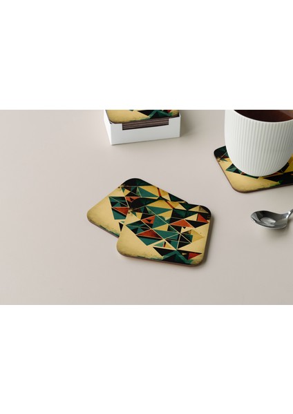 Dekoratif Bardak Altlığı Minimal Desen 130