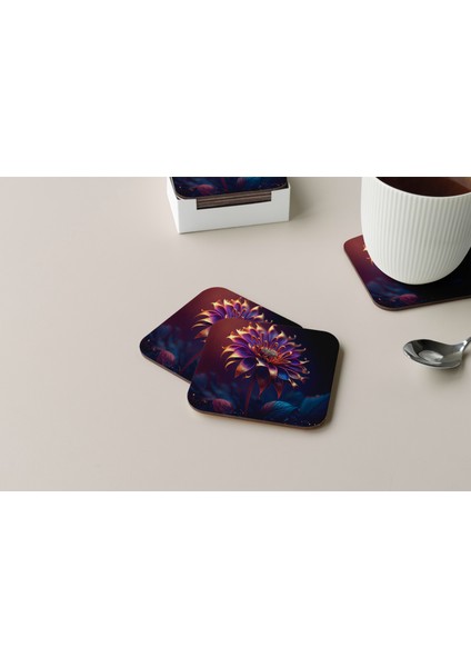 Dekoratif Bardak Altlığı Çiçekler 73