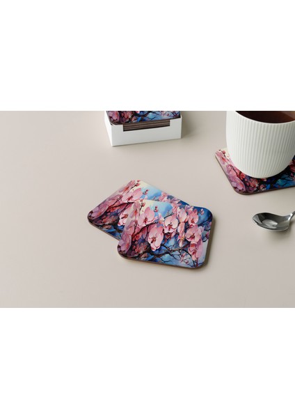 Dekoratif Bardak Altlığı Çiçekler 100