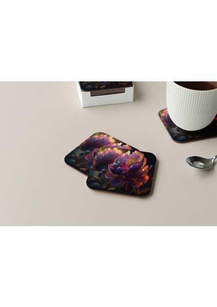 Dekoratif Bardak Altlığı Çiçekler 111