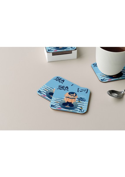 Dekoratif Bardak Altlığı Minimal Desen 23